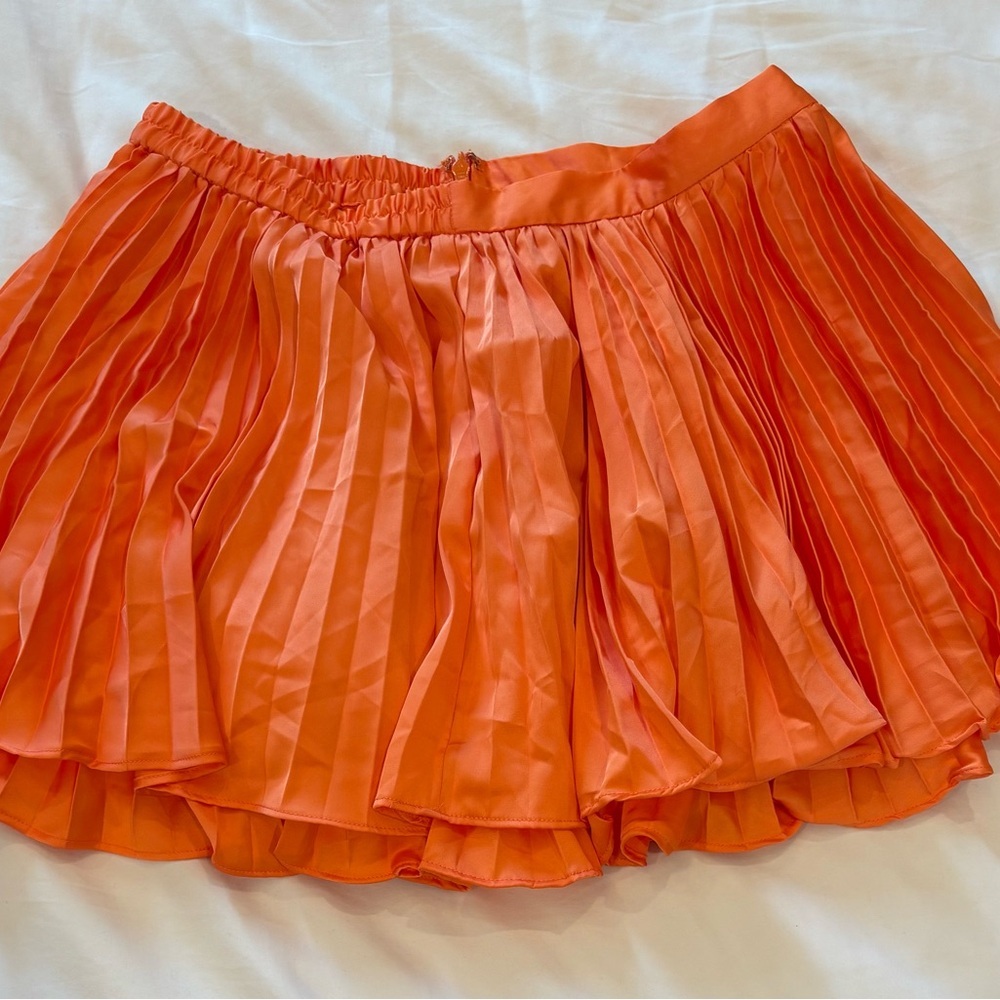 Anthropologie Hutch Pleated Orange Pleated Skort‎ - Picture 2 of 5